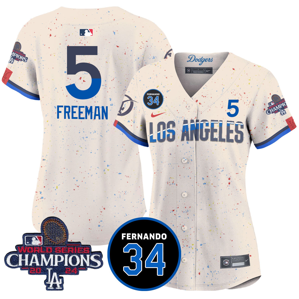 Women Dodgers - World Series Champions 2024 Jersey - All Stitched