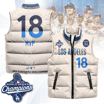 LAD 2025 World Series Champions Puffer Vest