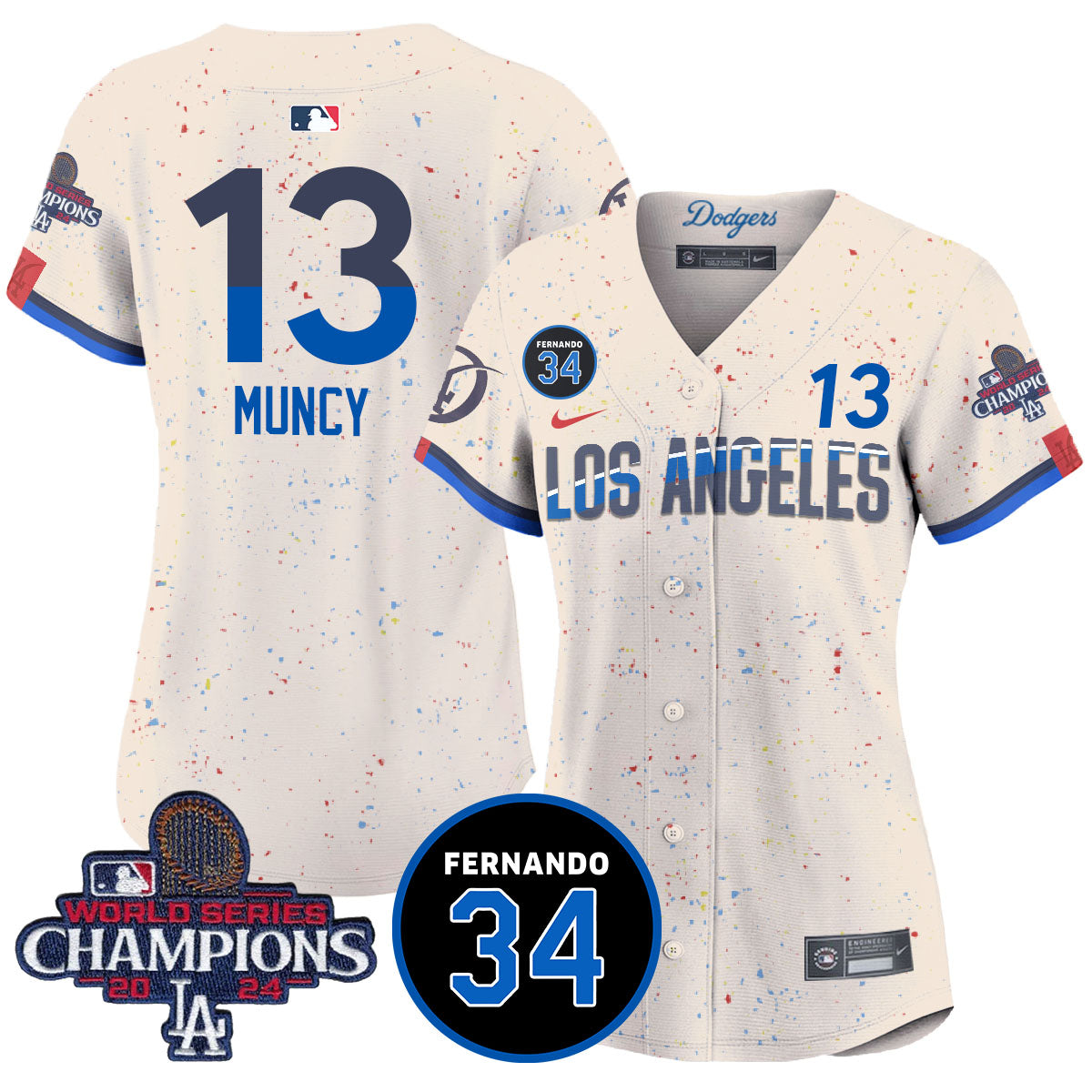 Women Dodgers - World Series Champions 2024 Jersey - All Stitched