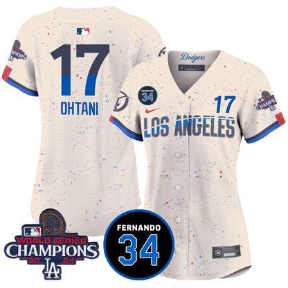 Women Dodgers - World Series Champions 2024 Jersey - All Stitched