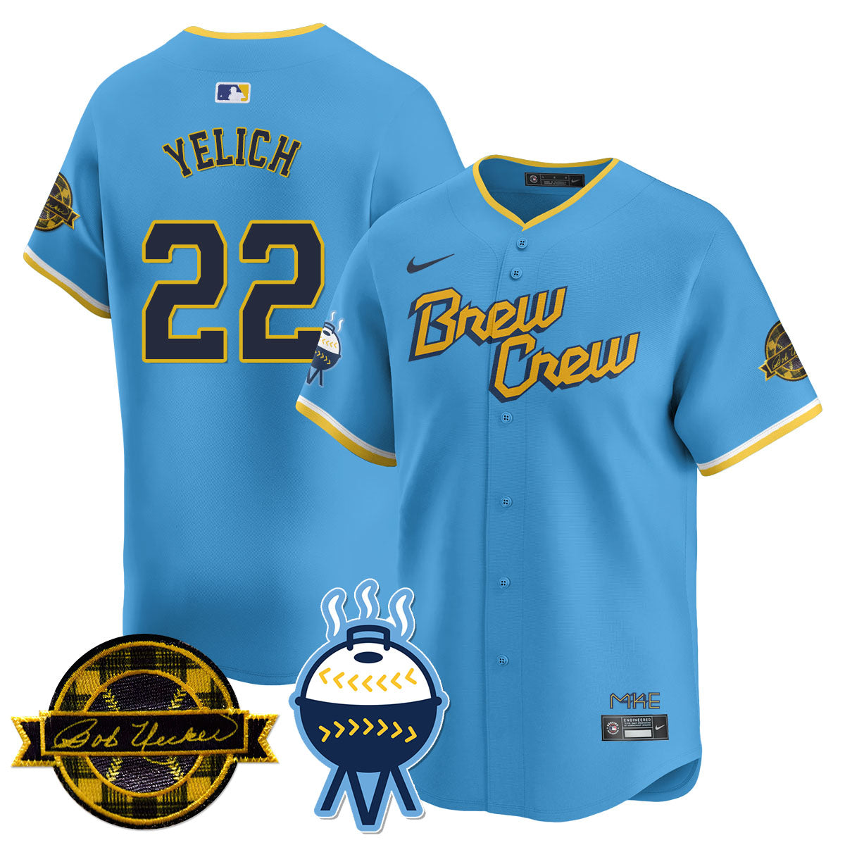 Milwaukee Brewers 2025 Limited Jersey - Bob Uecker Patch - All Stitched