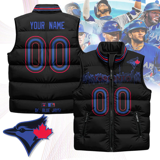 Personalized Toronto Blue Jays Unisex Puffer Vest