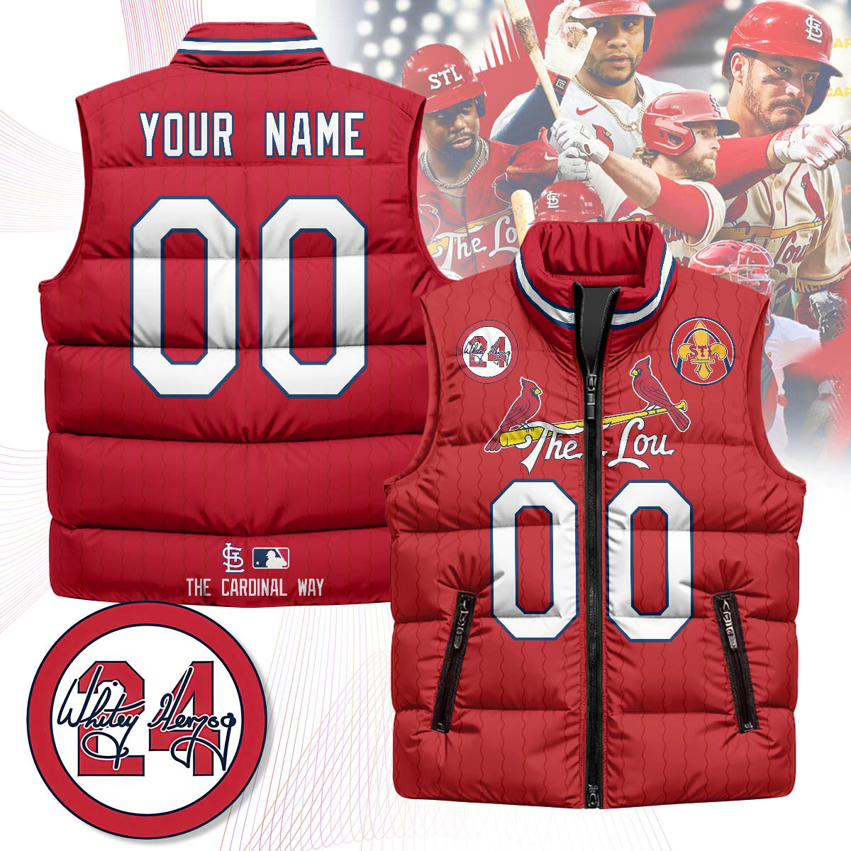 Personalized St. Louis Cardinals Unisex Puffer Vest