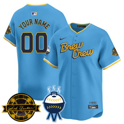 Milwaukee Brewers 2025 Limited Custom Jersey - Bob Uecker Patch - All Stitched