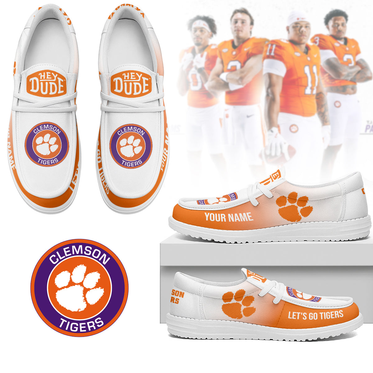 Clemson Tigers | Premium Loafer Shoes