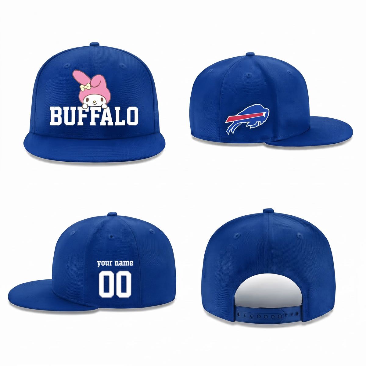 BUF x Pink Sanrio Friends Personalized Snapback Cap - Printed