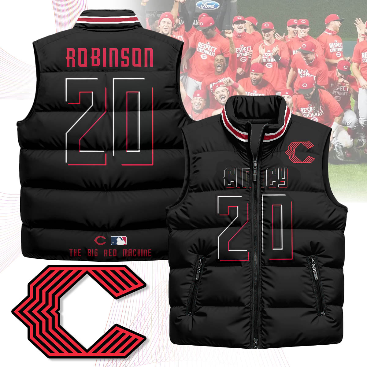 Cincinnati Reds Unisex Puffer Vest