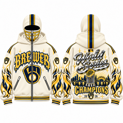 MIL 2026 World Series Champions Mask Zip Up Hoodie - Printed V3