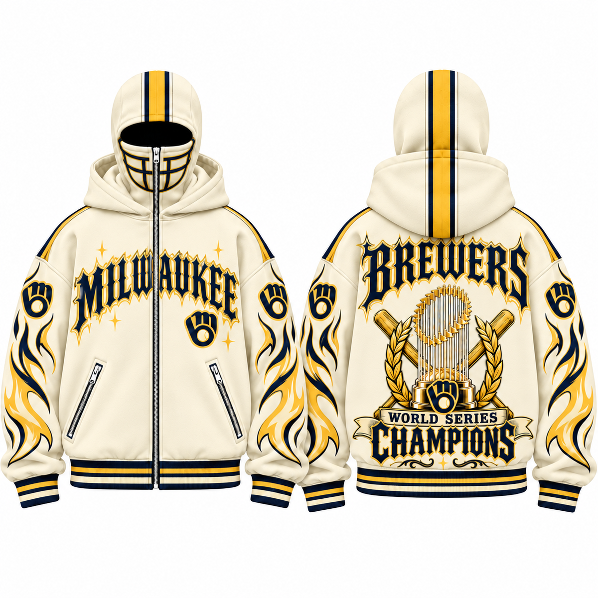 MIL 2026 World Series Champions Mask Zip Up Hoodie - Printed V2