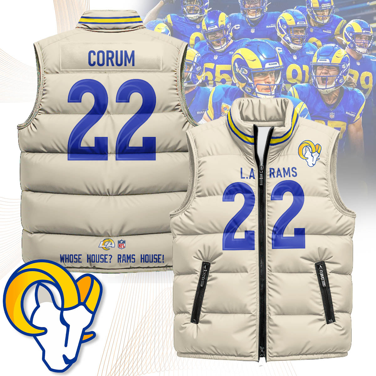 Los Angeles Rams Unisex Puffer Vest
