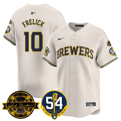 Milwaukee Brewers Jersey - Bob Uecker, 54 Seasons for Brewers Jersey - All Stitched