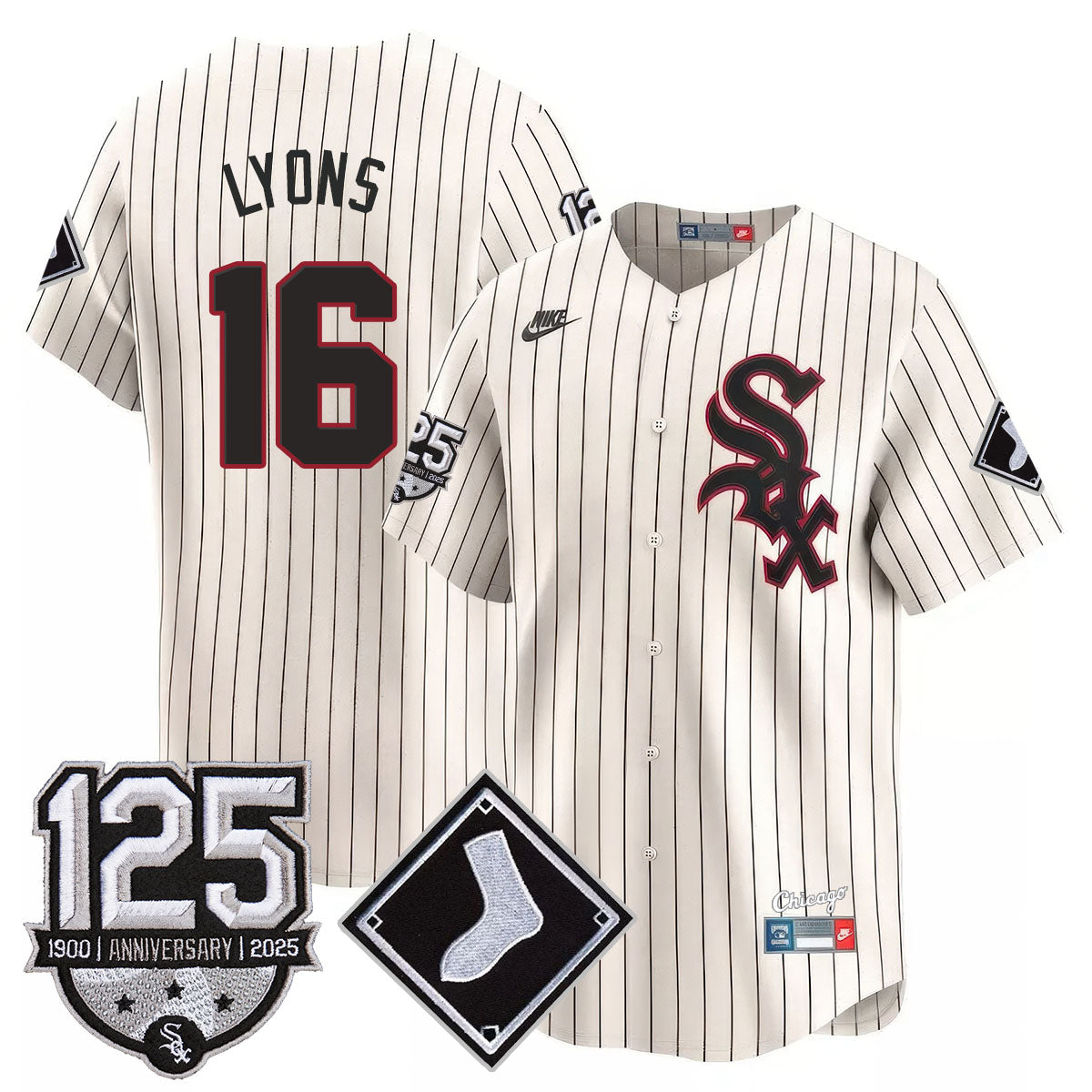 Chicago White Sox 125th Anniversary Jersey - All Stitched