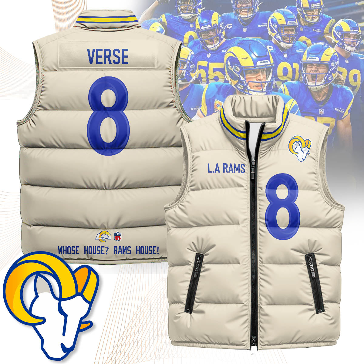 Los Angeles Rams Unisex Puffer Vest