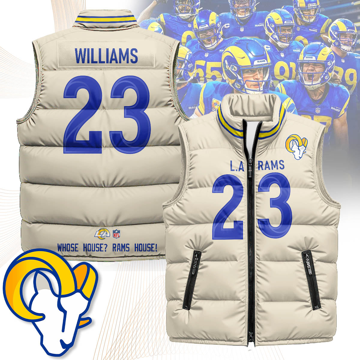 Los Angeles Rams Unisex Puffer Vest