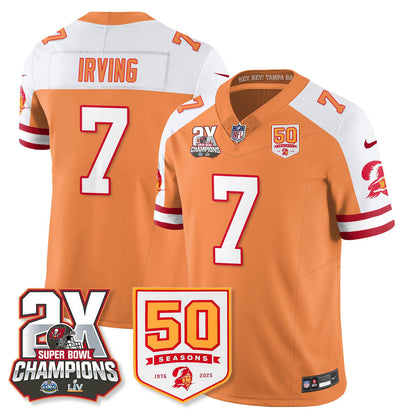 TB 2-Time Champions Patch Throwback Vapor Limited Jersey - All Stitched