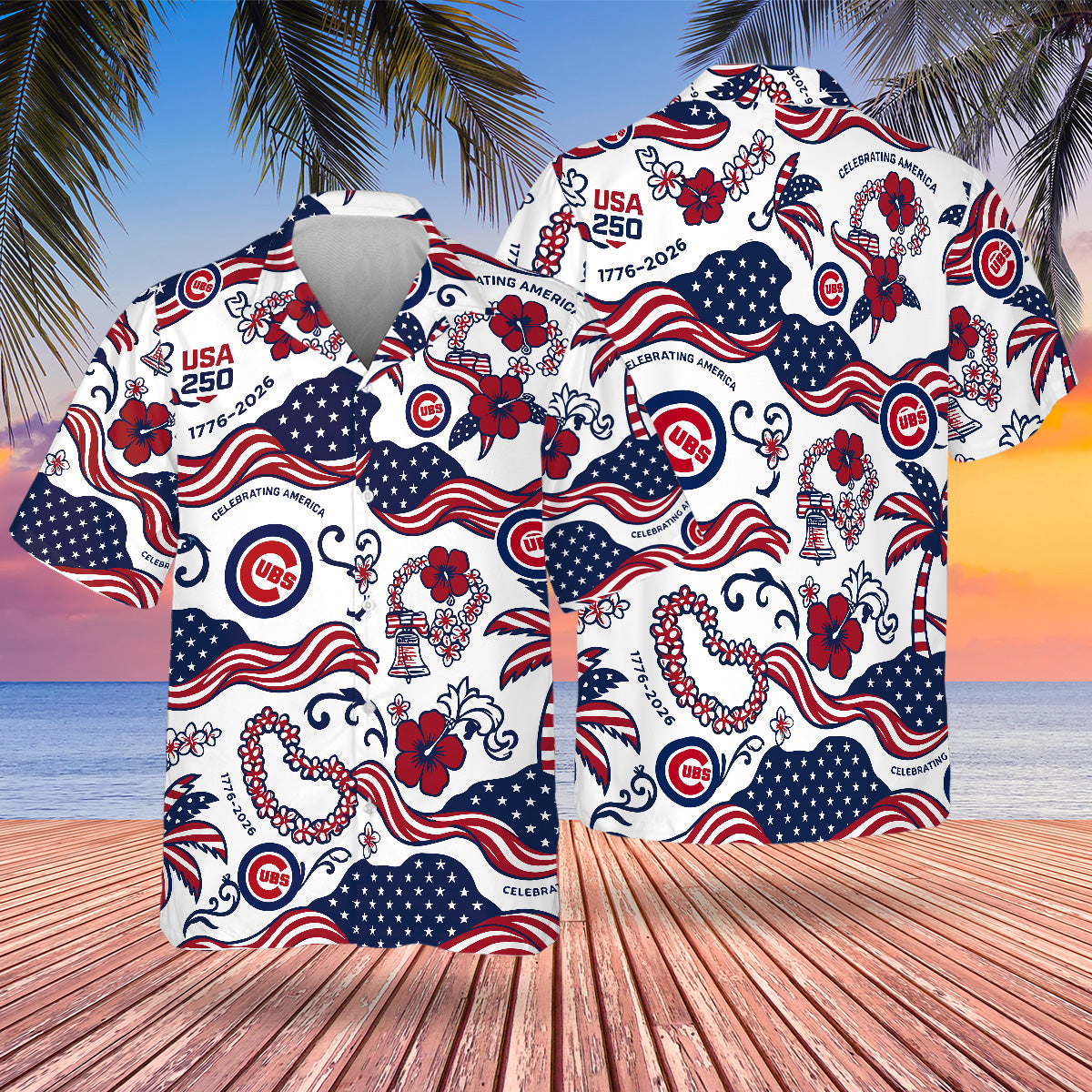 CHC Special Semiquincentennial Hawaiian Design Button Shirt V3
