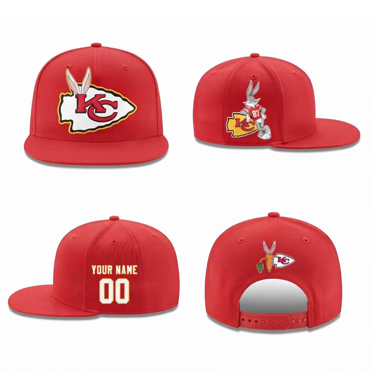 KC x Bunny Personalized Snapback Cap - Printed