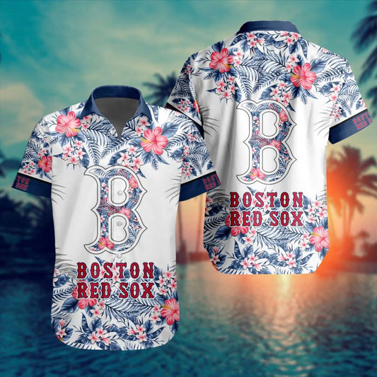 Boston Red Sox Special Hawaiin Design Button Shirt ST2401 - The Lucky Shops