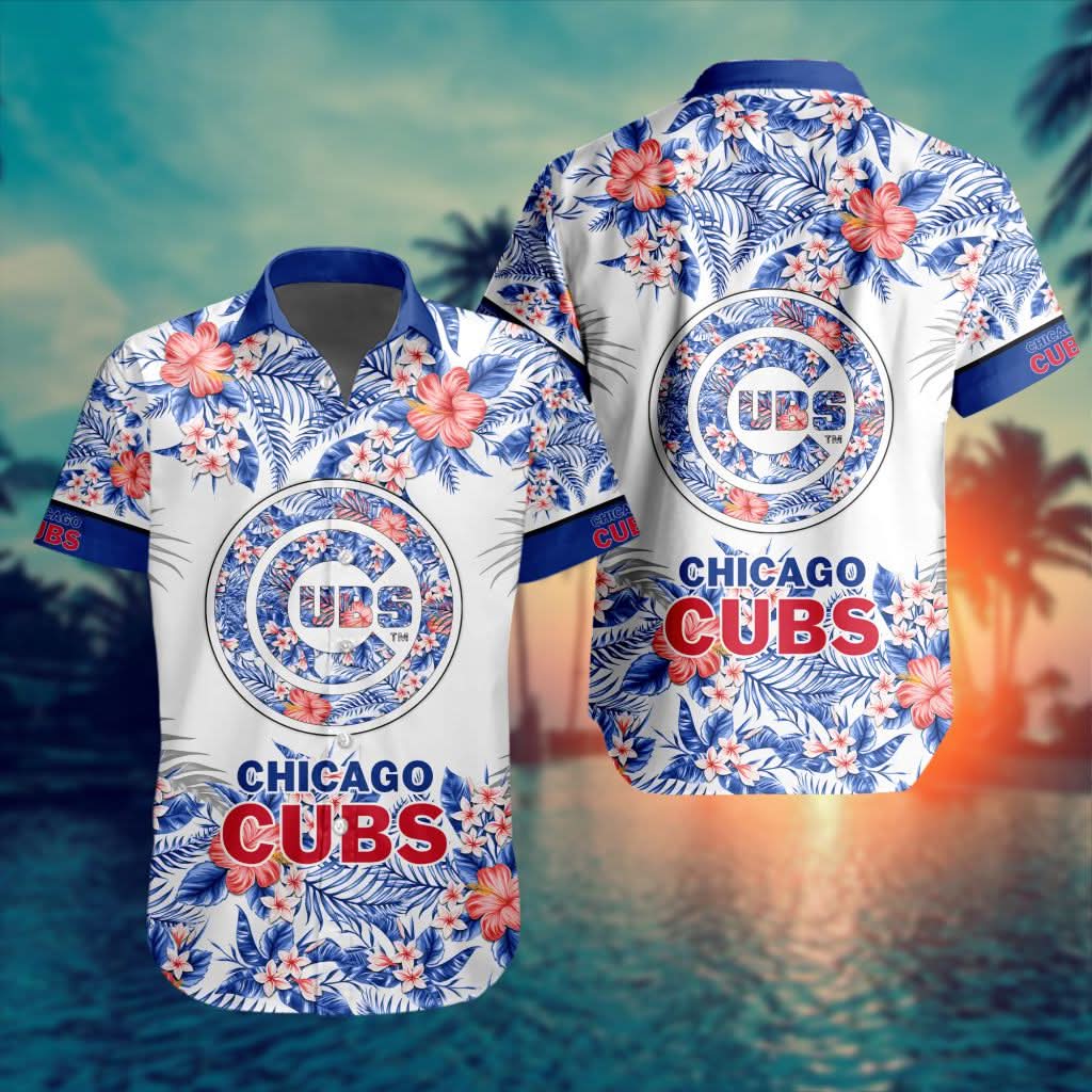 Chicago Cubs Special Hawaiin Design Button Shirt ST2401 - The Lucky Shops