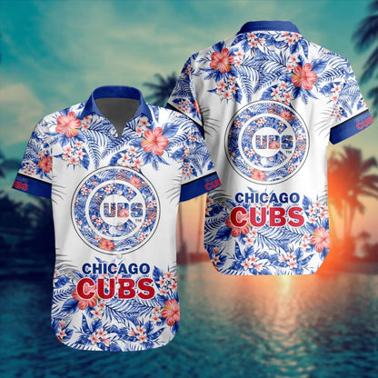 Chicago Cubs Special Hawaiin Design Button Shirt ST2401 - The Lucky Shops