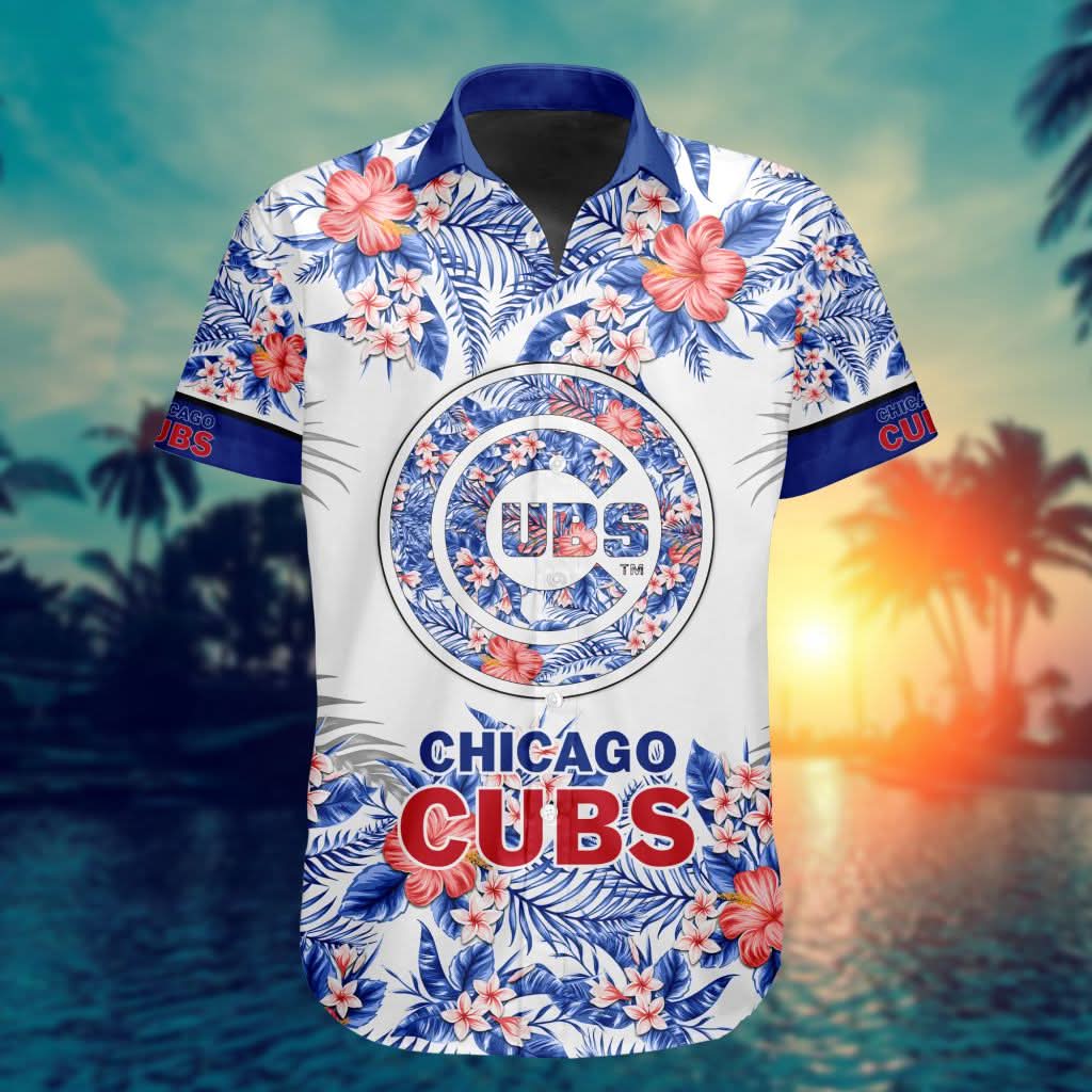 Chicago Cubs Special Hawaiin Design Button Shirt ST2401 - The Lucky Shops