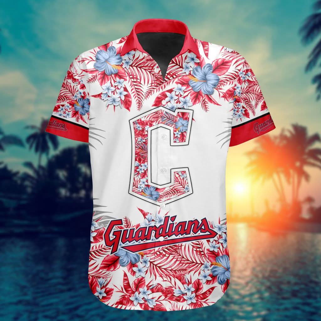 Cleveland Guardians Special Hawaiin Design Button Shirt ST2401 - The Lucky Shops