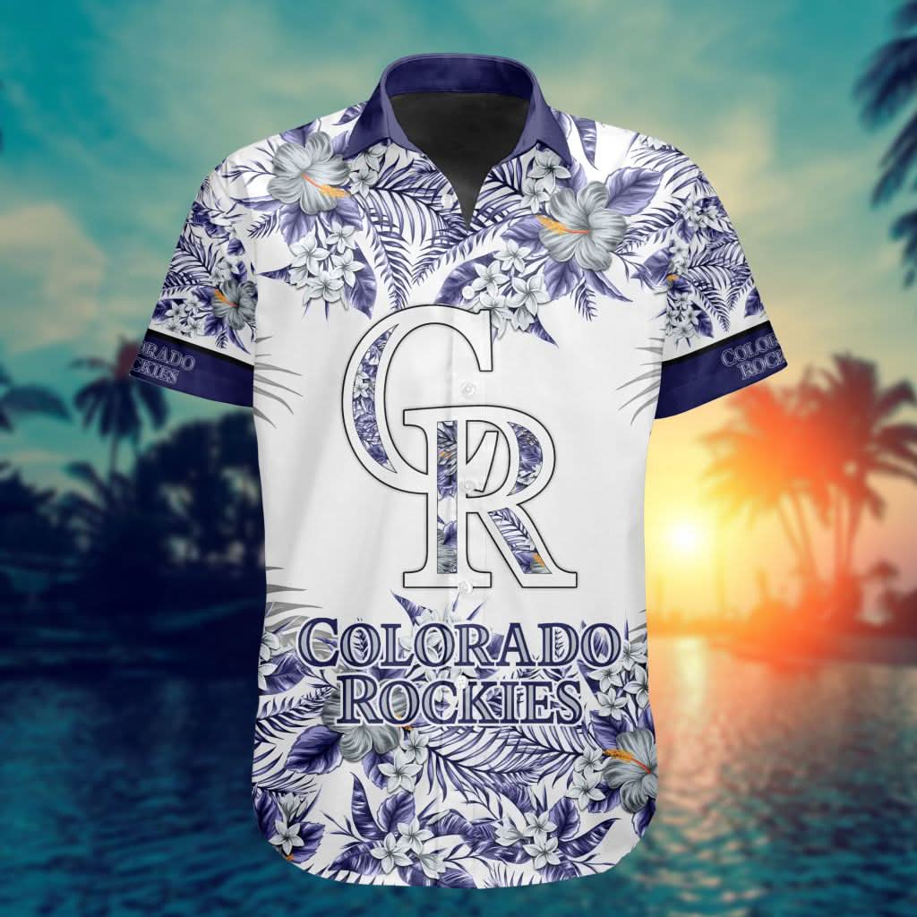 Colorado Rockies Special Hawaiin Design Button Shirt ST2401 - The Lucky Shops