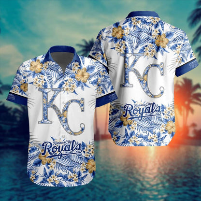 Kansas City Royals Special Hawaiin Design Button Shirt ST2401 - The Lucky Shops