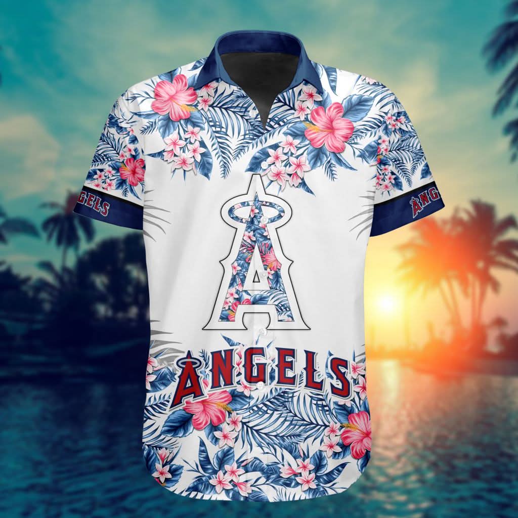 Los Angeles Angels Special Hawaiin Design Button Shirt ST2401 - The Lucky Shops