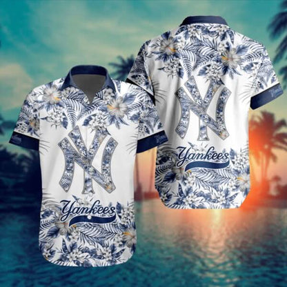 NYY Special Hawaiin Design Button Shirt ST2401 - The Lucky Shops