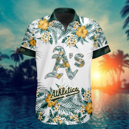 Oakland Athletics Special Hawaiin Design Button Shirt ST2401 - The Lucky Shops