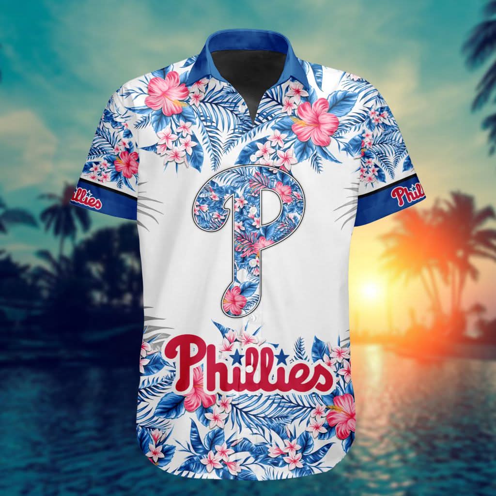 Philadelphia Phillies Special Hawaiin Design Button Shirt ST2401 - The Lucky Shops