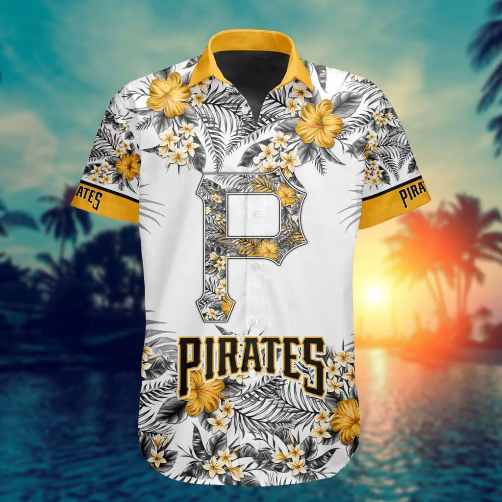 Pittsburgh Pirates Special Hawaiin Design Button Shirt ST2401 - The Lucky Shops