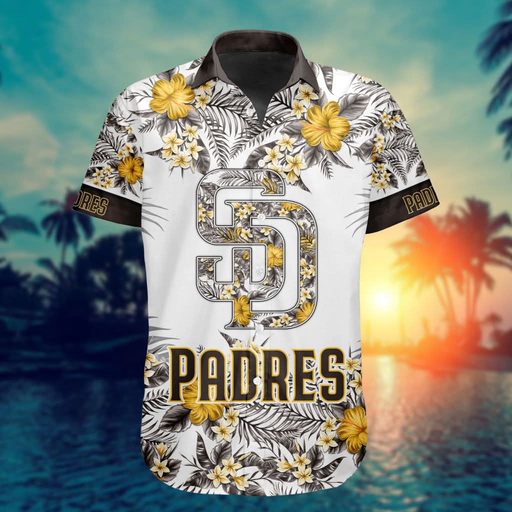 San Diego Padres Special Hawaiin Design Button Shirt ST2401 - The Lucky Shops