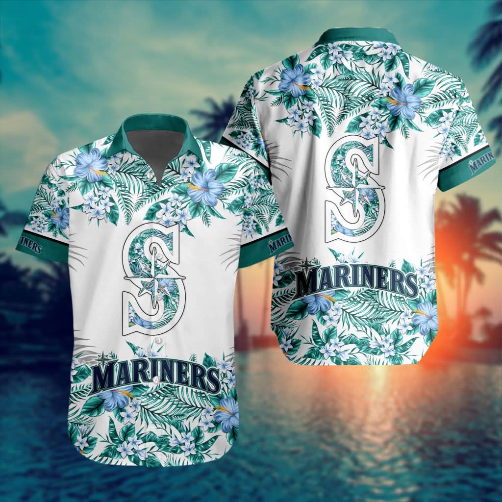 Seattle Mariners Special Hawaiin Design Button Shirt ST2401 - The Lucky Shops