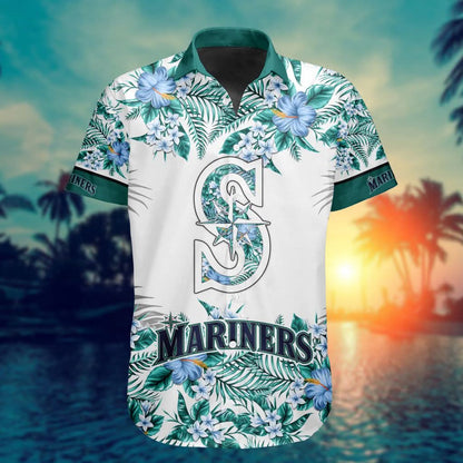 Seattle Mariners Special Hawaiin Design Button Shirt ST2401 - The Lucky Shops