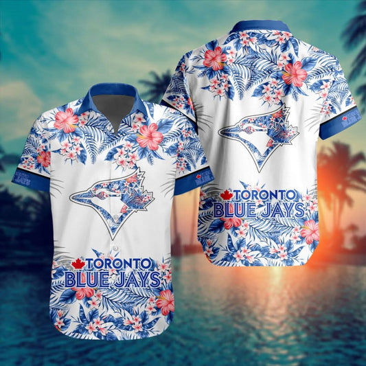 Toronto Blue Jays Special Hawaiin Design Button Shirt ST2401 - The Lucky Shops