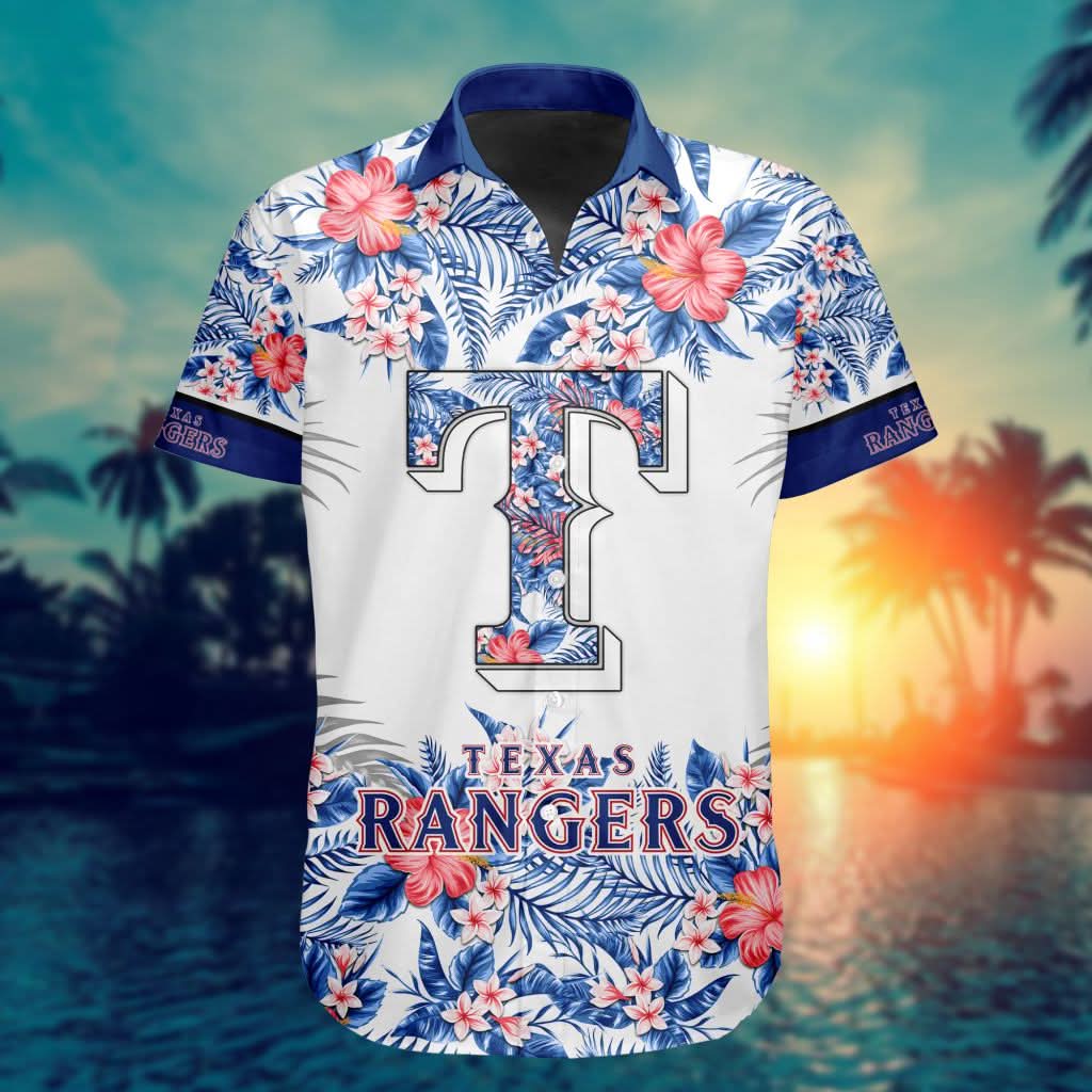 Texas Rangers Special Hawaiin Design Button Shirt ST2401 - The Lucky Shops