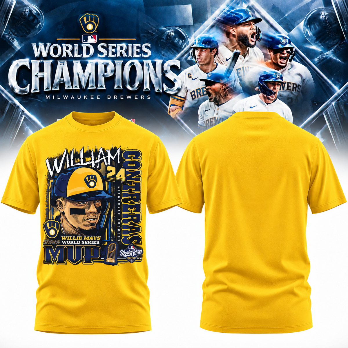 MIL World Series Champions One Side T-Shirt - Printed V22