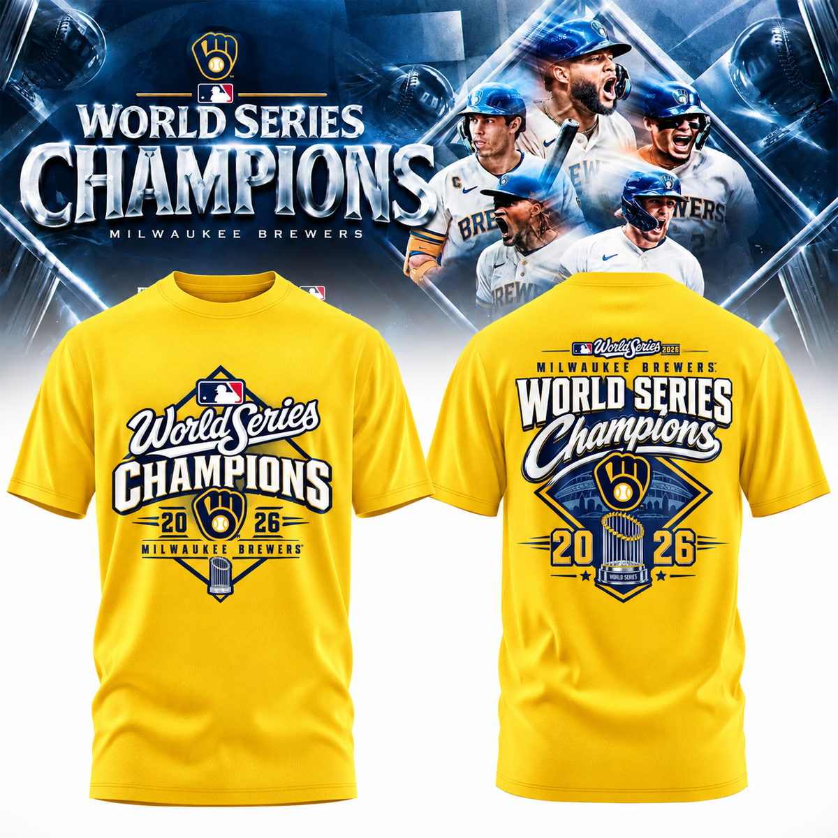 MIL World Series Champions Two Sides T-Shirt - Printed V10