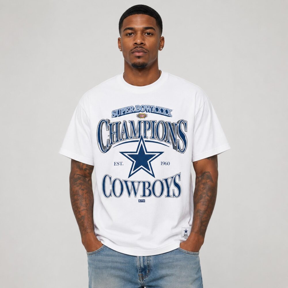 Dallas Cowboys Bowl XXX Champions Est 1960 One Side Printed T-Shirt