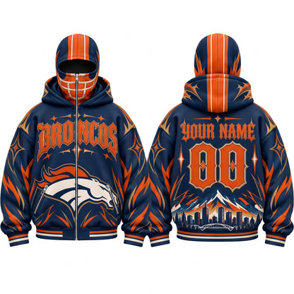 DEN Gothic Style Custom Mask Zip Up Hoodie - Printed V2