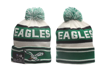 PHI Cuffed Knit Hat with Pom - Embroidered Patch