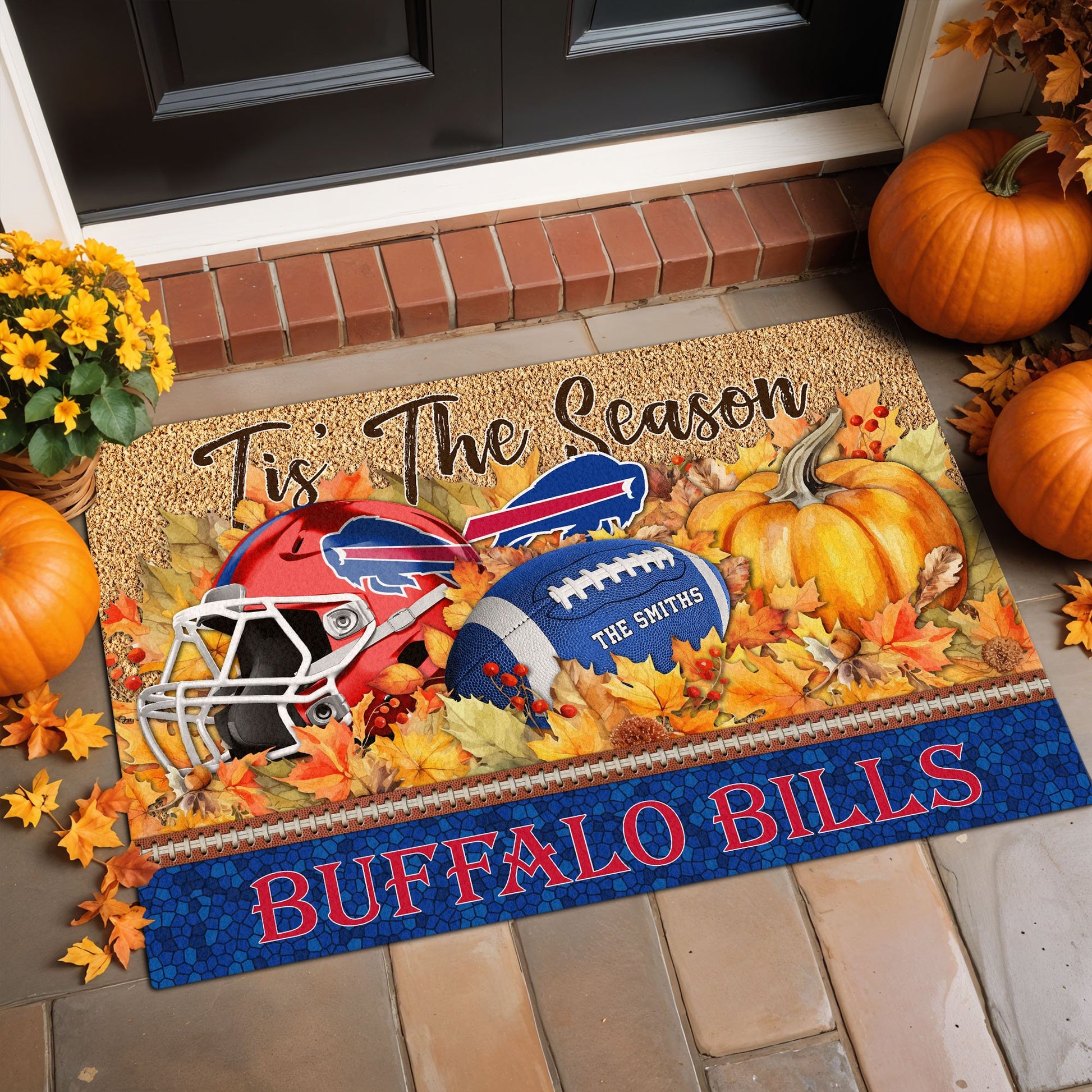 Buffalo Bills Doormat Custom Your Family Name And Choose Your Quotes, Sport Doormat, Sport Gifts For Fan EHIVM-60421N