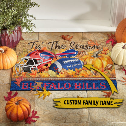 Buffalo Bills Doormat Custom Your Family Name And Choose Your Quotes, Sport Doormat, Sport Gifts For Fan EHIVM-60421N