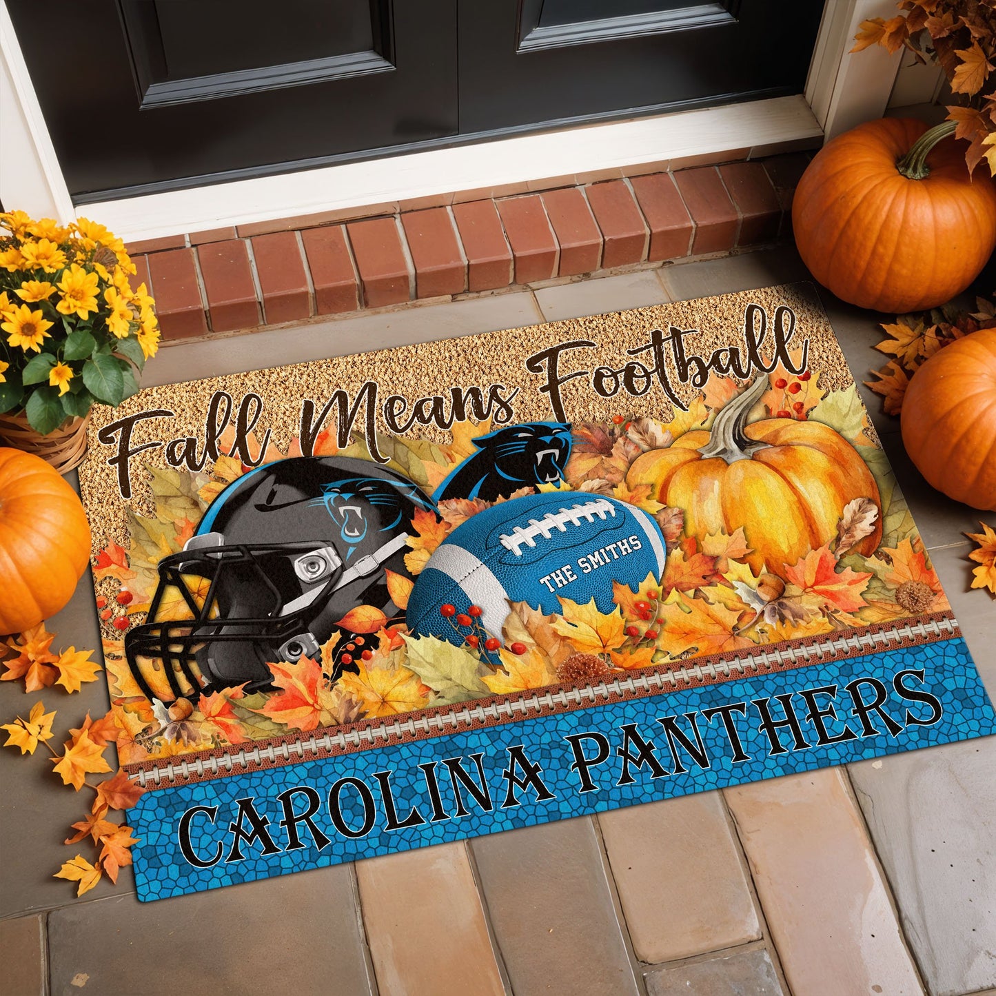 Carolina Panthers Doormat Custom Your Family Name And Choose Your Quotes, Sport Doormat, Sport Gifts For Fan