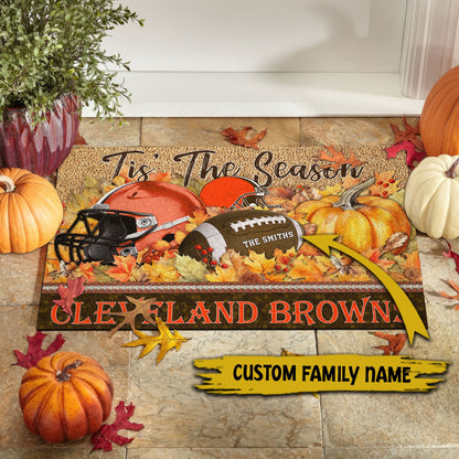 Cleveland Browns Doormat Custom Your Family Name And Choose Your Quotes, Sport Doormat, Sport Gifts For Fan EHIVM-60421N