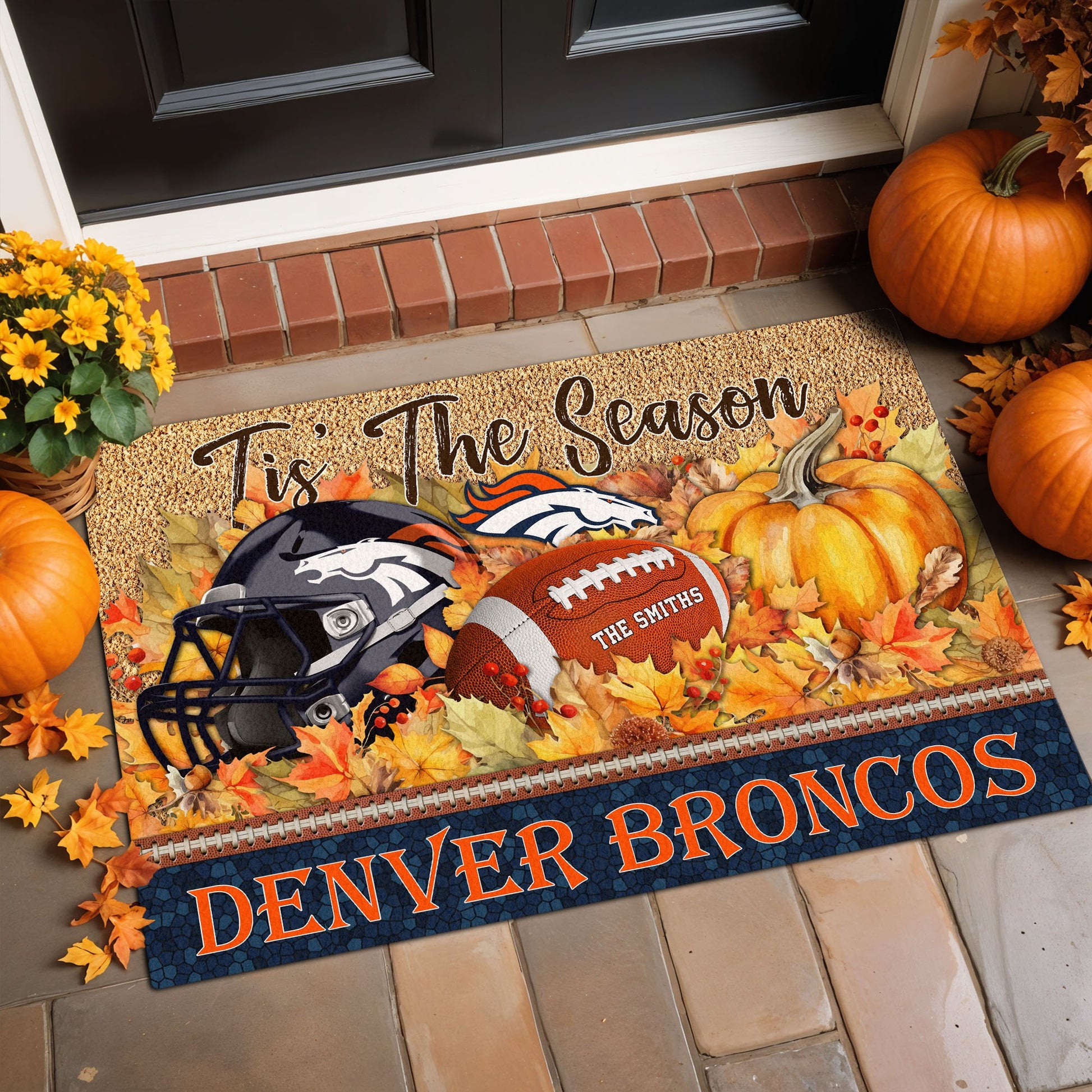 Denver Broncos Doormat Custom Your Family Name And Choose Your Quotes, Sport Doormat, Sport Gifts For Fan EHIVM-60421N