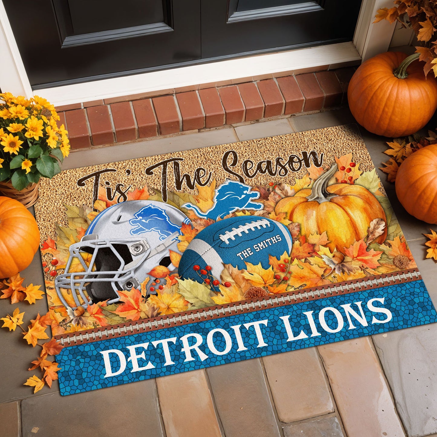 Detroit Lions Doormat Custom Your Family Name And Choose Your Quotes, Sport Doormat, Sport Gifts For Fan EHIVM-60421N