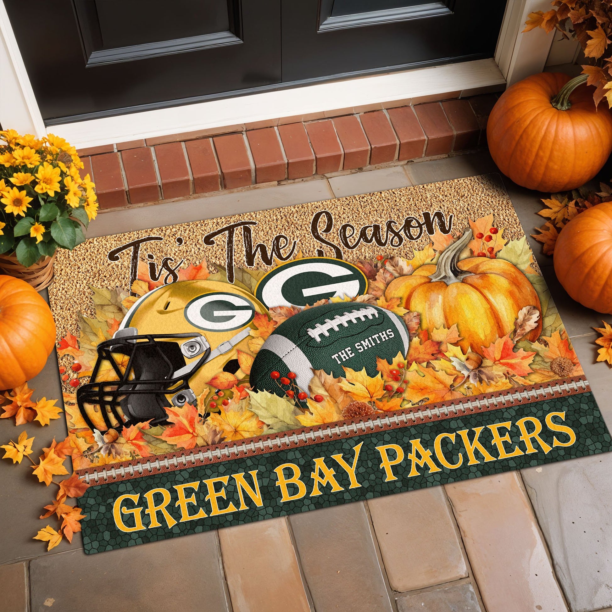 Green Bay Packers Doormat Custom Your Family Name And Choose Your Quotes, Sport Doormat, Sport Gifts For Fan EHIVM-60421N